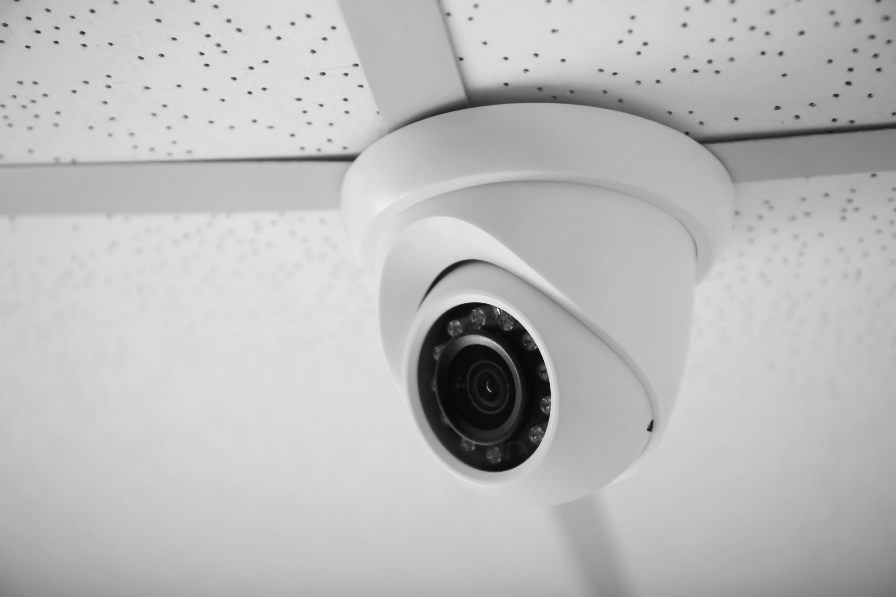 Modern CCTV Security Camera Installed Indoors